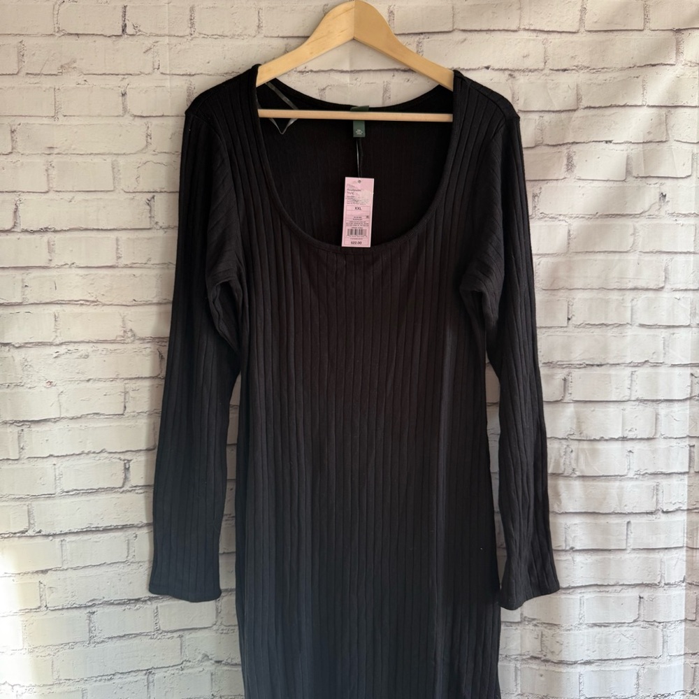 Wild Fable Black Long Sleeve Dress‎